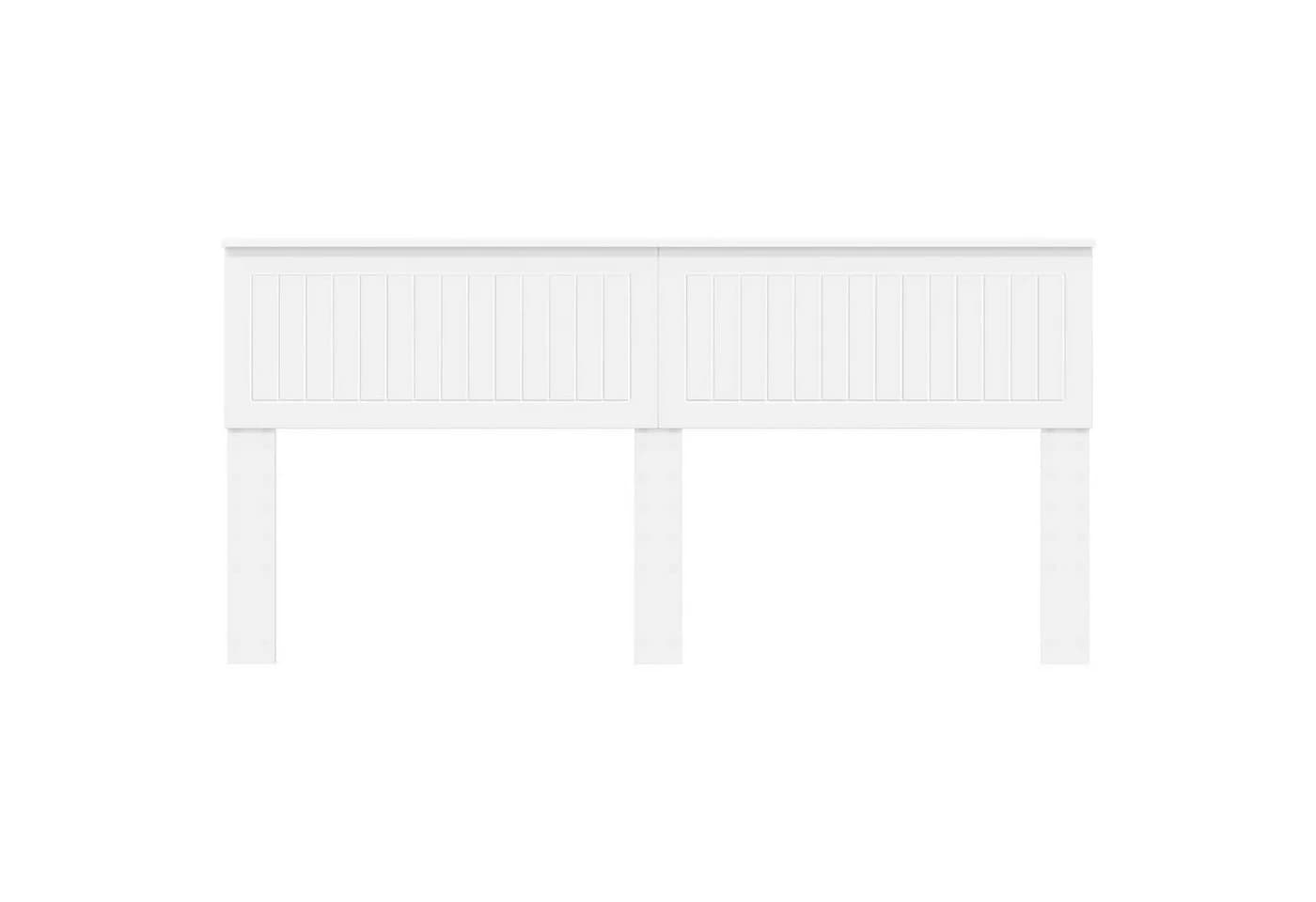 vidaXL Bett Kopfteil Weiß Holzwerkstoff Modern - Bild 4