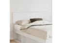 vidaXL Bett Kopfteil Weiß Holzwerkstoff Modern Bild 1