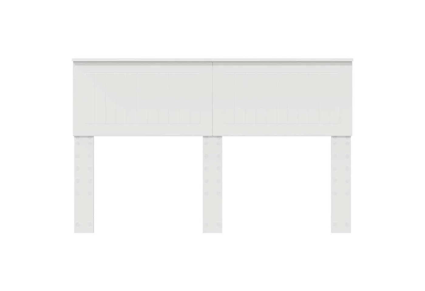 vidaXL Bett Kopfteil Weiß Holzwerkstoff Modern - Bild 4