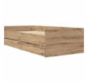 vidaXL Bettrahmen Artisan-Eiche Massives Kiefernholz Bild 2