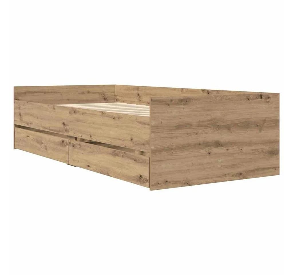 vidaXL Bettrahmen Artisan-Eiche Massives Kiefernholz - Bild 2