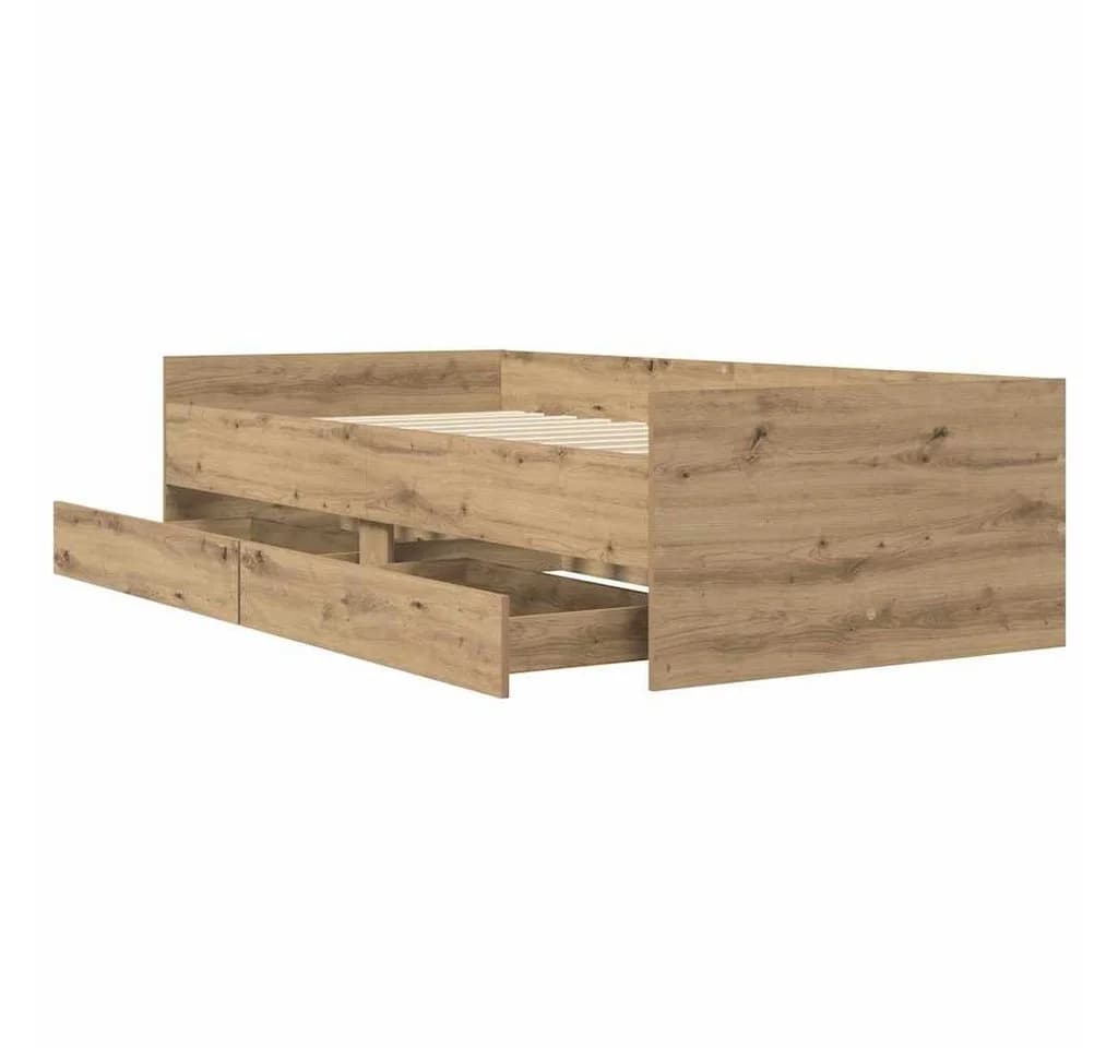 vidaXL Bettrahmen Artisan-Eiche Massives Kiefernholz - Bild 5