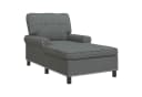 vidaXL Chaiselongue Lounge-Liege Dunkelgrau Stoff Bild 2