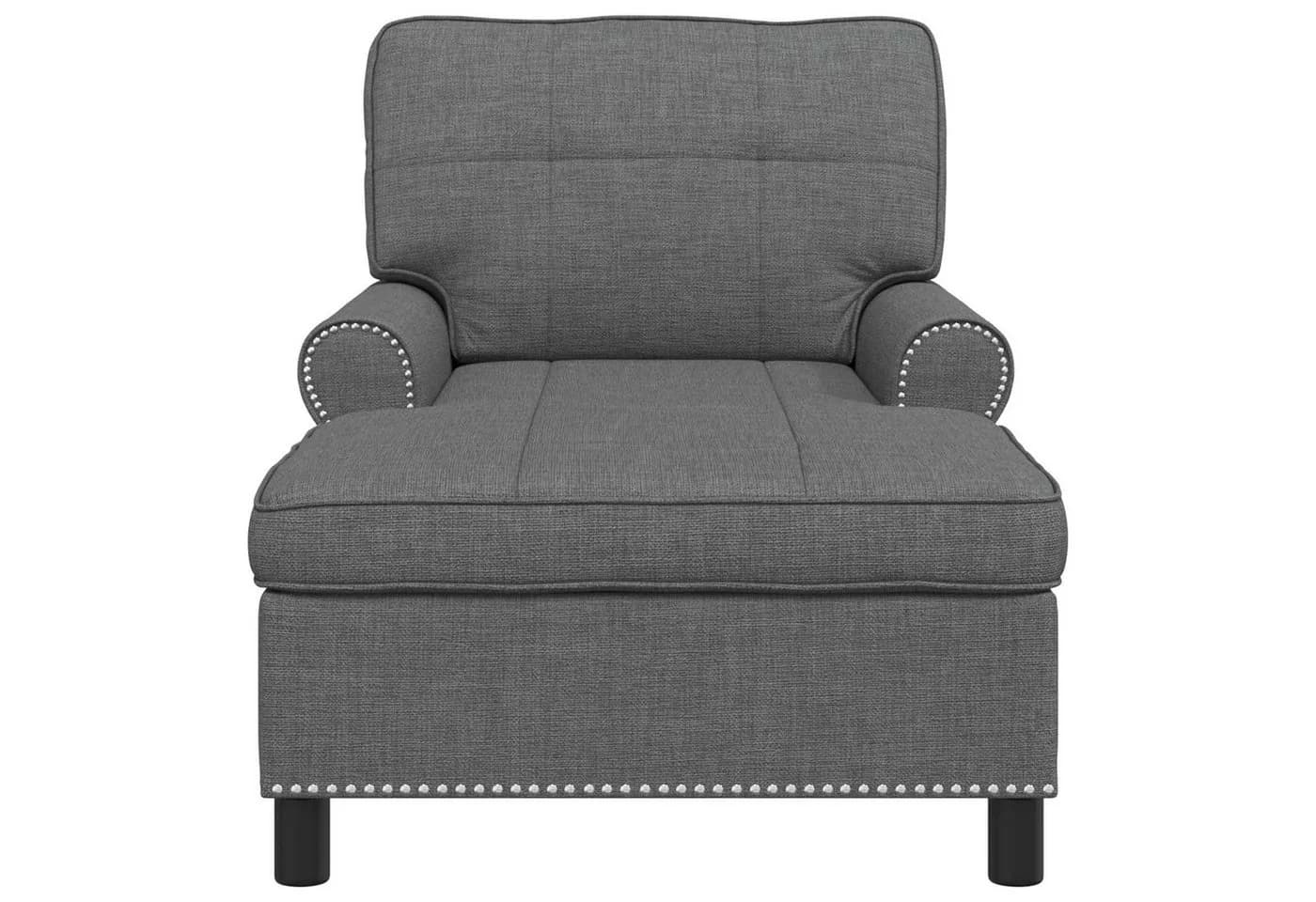 vidaXL Chaiselongue Lounge-Liege Dunkelgrau Stoff - Bild 4