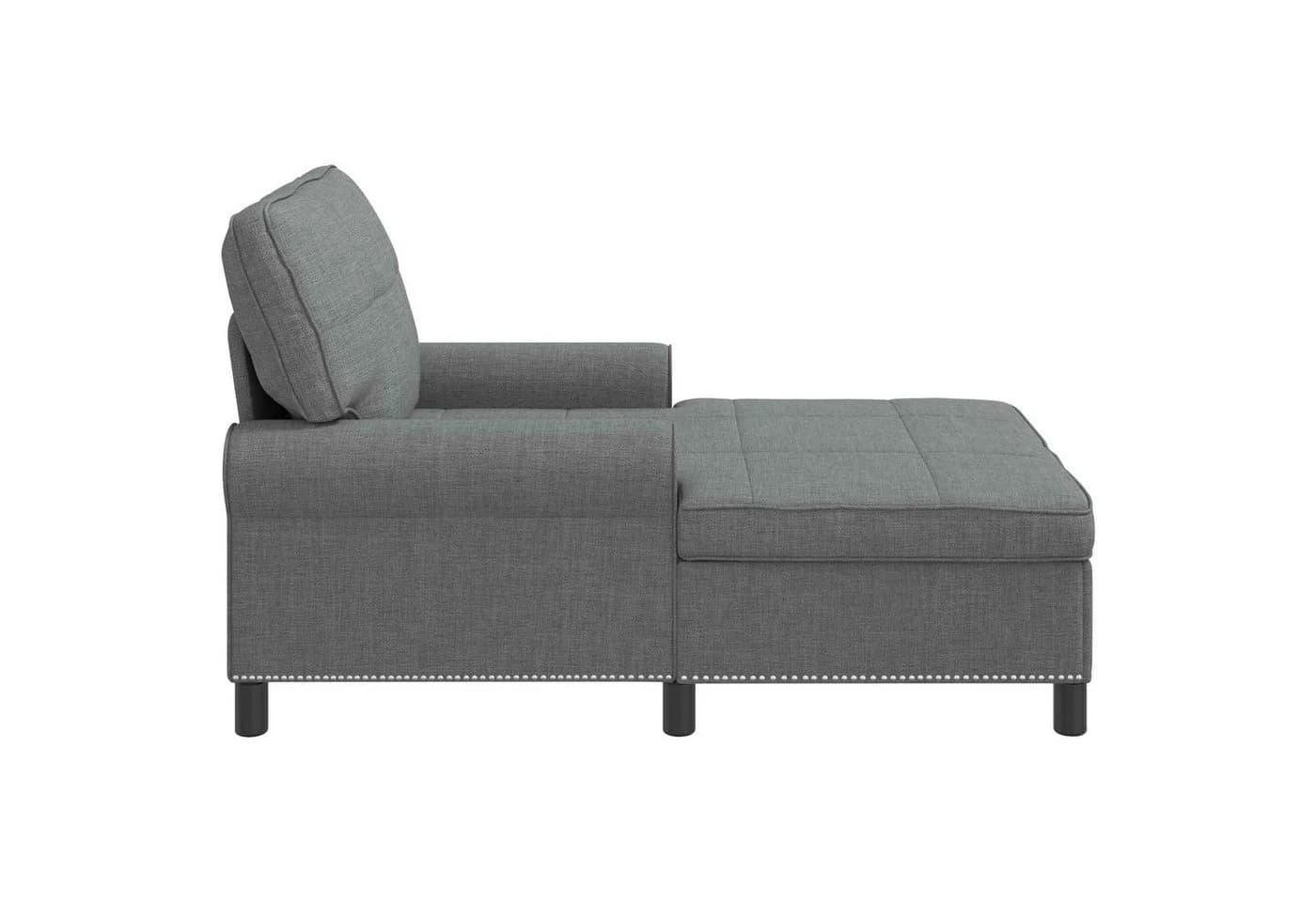 vidaXL Chaiselongue Lounge-Liege Dunkelgrau Stoff - Bild 5