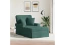 vidaXL Chaiselongue mit Rock und Kissen Dunkelgrün Stoff Bild 1