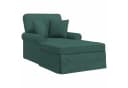vidaXL Chaiselongue mit Rock und Kissen Dunkelgrün Stoff Bild 2