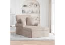 vidaXL Chaiselongue ARES mit Rock und Kissen Beige Bild 1