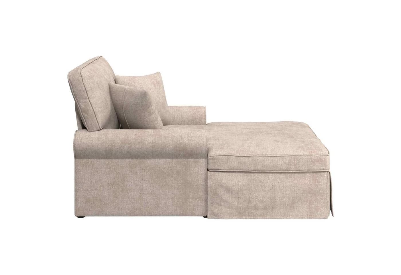vidaXL Chaiselongue ARES mit Rock und Kissen Beige - Bild 5