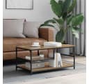 vidaXL Couchtisch Artisan-Eiche Holzwerkstoff Metallrahmen Bild 1