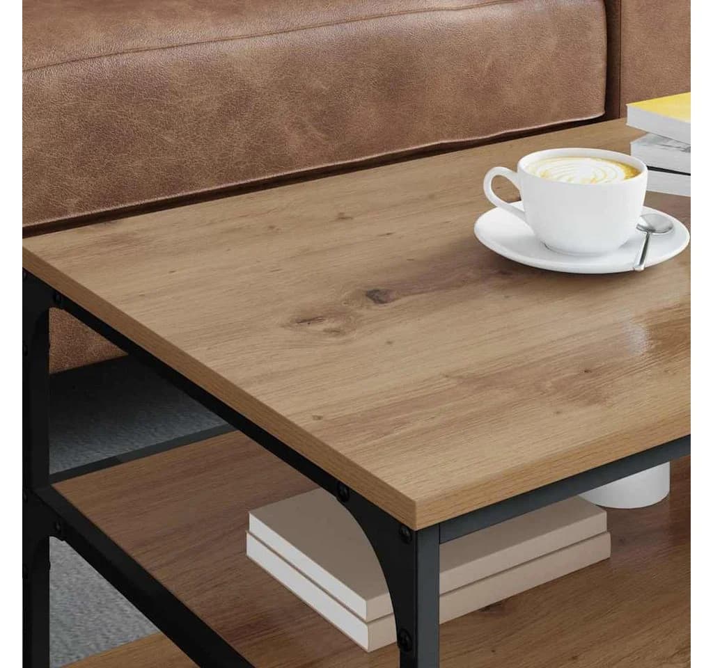 vidaXL Couchtisch Artisan-Eiche Holzwerkstoff Metallrahmen - Bild 4