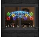 vidaXL Weihnachtsstern mit 432 LEDs Mehrfarbig PVC Bild 1