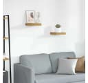 vidaXL Wandregal Beige Holzwerkstoff 2-tlg. Bild 1