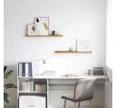 vidaXL Wandregal 2-tlg. Beige Holzwerkstoff Modern Bild 4