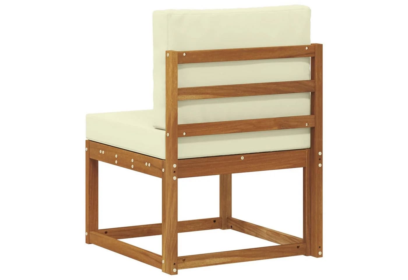 vidaXL Mittelsofa Outdoor Massivholz Beige - Bild 5