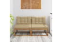 vidaXL Sofaelement Outdoor Mittelsofa mit Kissen 2 Stück Natur Bild 1