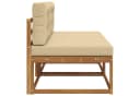 vidaXL Sofaelement Outdoor Mittelsofa mit Kissen 2 Stück Natur Bild 4