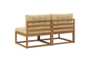 vidaXL Sofaelement Outdoor Mittelsofa mit Kissen 2 Stück Natur Bild 5