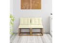vidaXL Sofaelement 2 Stück Outdoor Mittelsofa Beige Akazienholz Bild 1