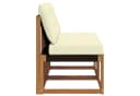 vidaXL Sofaelement 2 Stück Outdoor Mittelsofa Beige Akazienholz Bild 5
