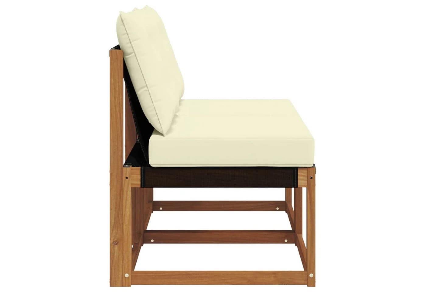 vidaXL Sofaelement 2 Stück Outdoor Mittelsofa Beige Akazienholz - Bild 5