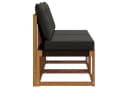 vidaXL Sofaelement 2 Stück Outdoor Mittelsofa Schwarz Massivholz Bild 5