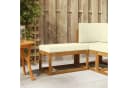 vidaXL Sofaelement Outdoor Hockerbank mit Kissen Natur und Creme Bild 1