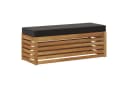 vidaXL Sofaelement Outdoor Hocker Bank Massivholz Natur Schwarz Bild 2