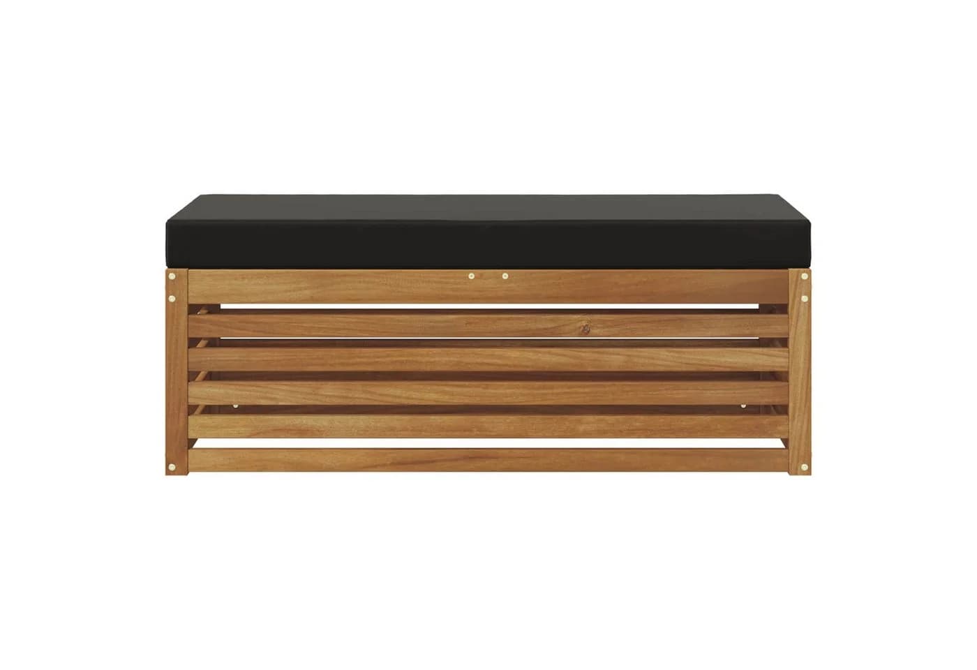 vidaXL Sofaelement Outdoor Hocker Bank Massivholz Natur Schwarz - Bild 3
