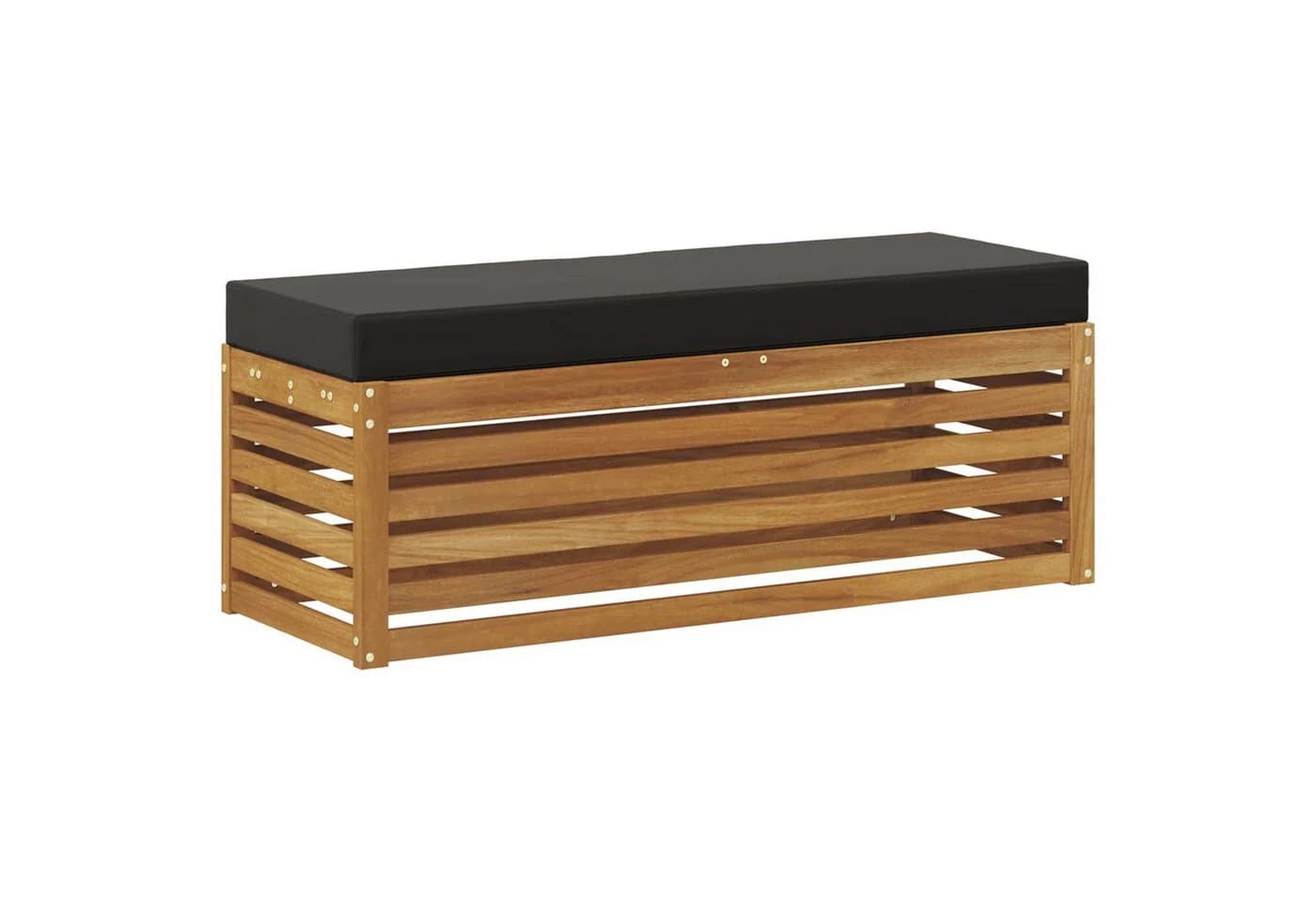 vidaXL Sofaelement Outdoor Hocker Bank Massivholz Natur Schwarz - Bild 5
