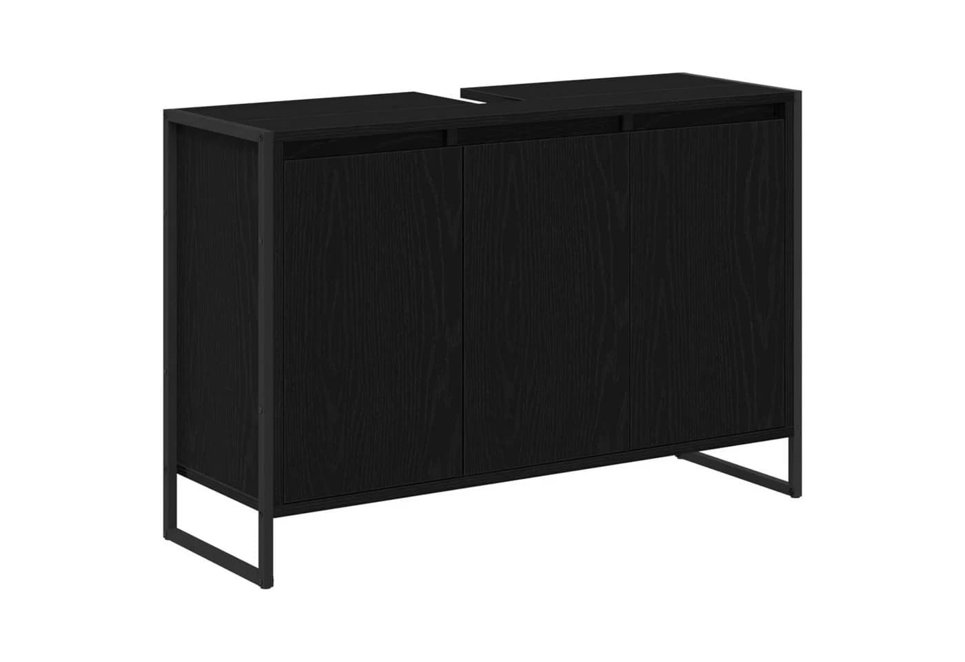 vidaXL Badezimmerschrank Schwarz Eichen-Optik Industrie-Stil - Bild 2