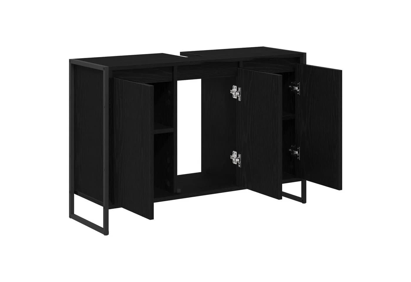 vidaXL Badezimmerschrank Schwarz Eichen-Optik Industrie-Stil - Bild 5