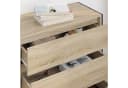 vidaXL Sideboard Sonoma 3 Schubladen Holzwerkstoff Stahlbeine Bild 4