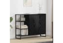 vidaXL Sideboard Seitenschrank Schwarz Eichen-Optik Bild 1