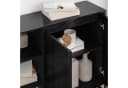 vidaXL Sideboard Seitenschrank Schwarz Eichen-Optik Bild 4
