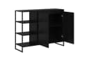 vidaXL Sideboard Seitenschrank Schwarz Eichen-Optik Bild 5