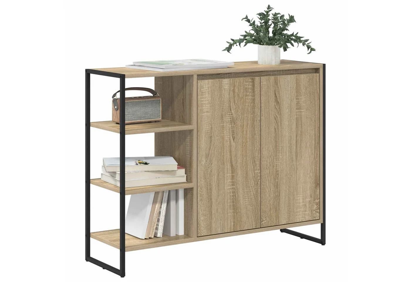 vidaXL Sideboard Seitenschrank Sonoma Holzwerkstoff Industrial Design - Bild 3
