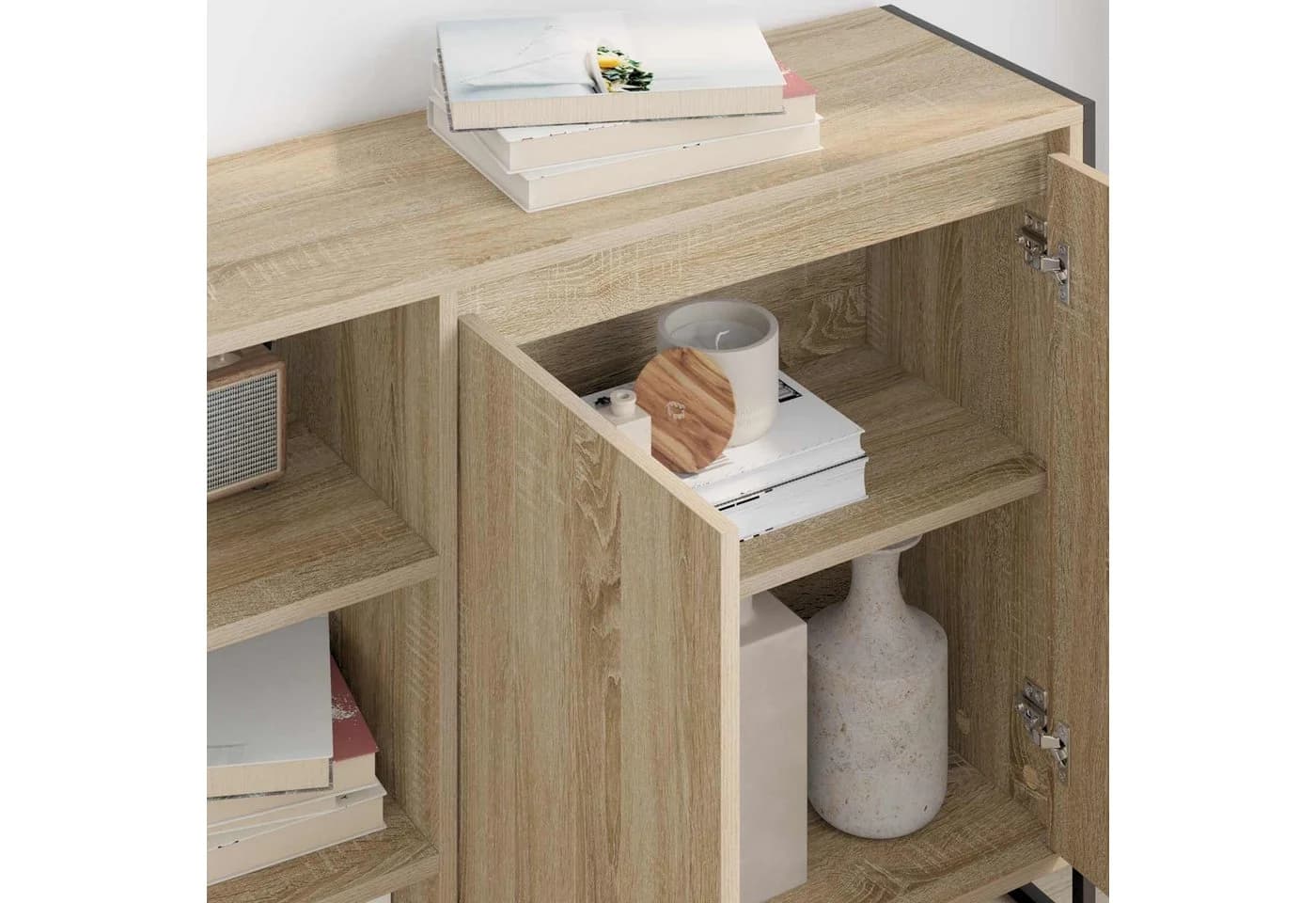 vidaXL Sideboard Seitenschrank Sonoma Holzwerkstoff Industrial Design - Bild 4