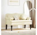 vidaXL Chesterfield Sitzbank Creme Kunstleder mit Knopfheftung Bild 1