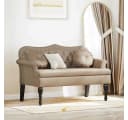 vidaXL Chesterfield Sitzbank Kunstleder Cappuccino mit Knopfheftung Bild 1