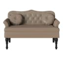 vidaXL Chesterfield Sitzbank Kunstleder Cappuccino mit Knopfheftung Bild 4