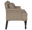 vidaXL Chesterfield Sitzbank Kunstleder Cappuccino mit Knopfheftung Bild 5