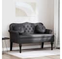 vidaXL Sitzbank Chesterfield Bank Schwarz Kunstleder Bild 1