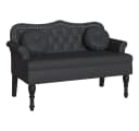 vidaXL Sitzbank Chesterfield Bank Schwarz Kunstleder Bild 2