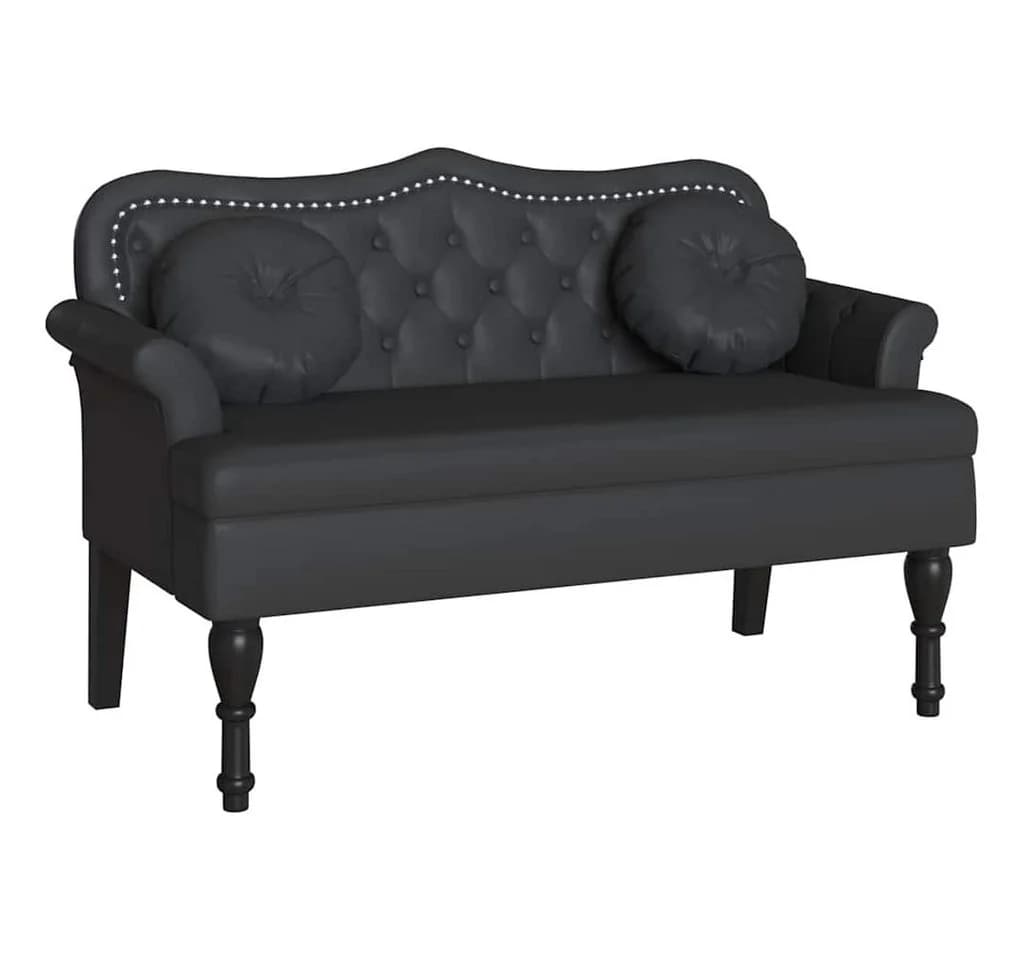 vidaXL Sitzbank Chesterfield Bank Schwarz Kunstleder - Bild 2