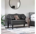 vidaXL Sitzbank Chesterfield Bank Schwarz Kunstleder Bild 3