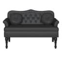 vidaXL Sitzbank Chesterfield Bank Schwarz Kunstleder Bild 4