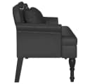 vidaXL Sitzbank Chesterfield Bank Schwarz Kunstleder Bild 5