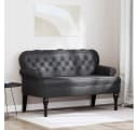 vidaXL Chesterfield Bank Schwarz Kunstleder Bild 1