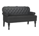 vidaXL Chesterfield Bank Schwarz Kunstleder Bild 2